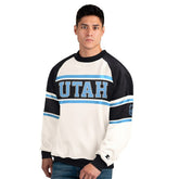 Utah Mammoth Starter Male Adult Defense Fleece Crewneck Sweatshirt - White Sweatshirts