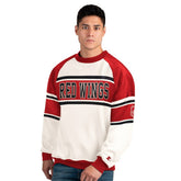 Detroit Red Wings Starter Male Adult Defense Fleece Crewneck Sweatshirt - White Sweatshirts