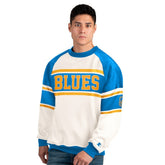 St. Louis Blues Starter Male Adult Defense Fleece Crewneck Sweatshirt - White Sweatshirts