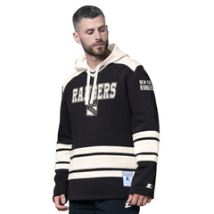 New York Rangers Starter Slapshot Fashion Hoodie - Black Hoodies