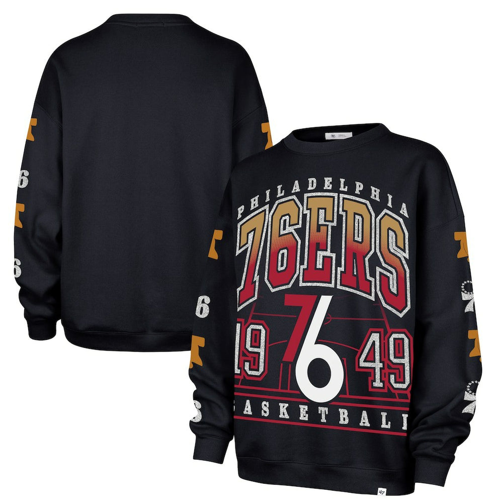 Philadelphia 76ers '47 Women's 2025/26 City Edition Go Big Oversized Sweatshirt - Navy for sale