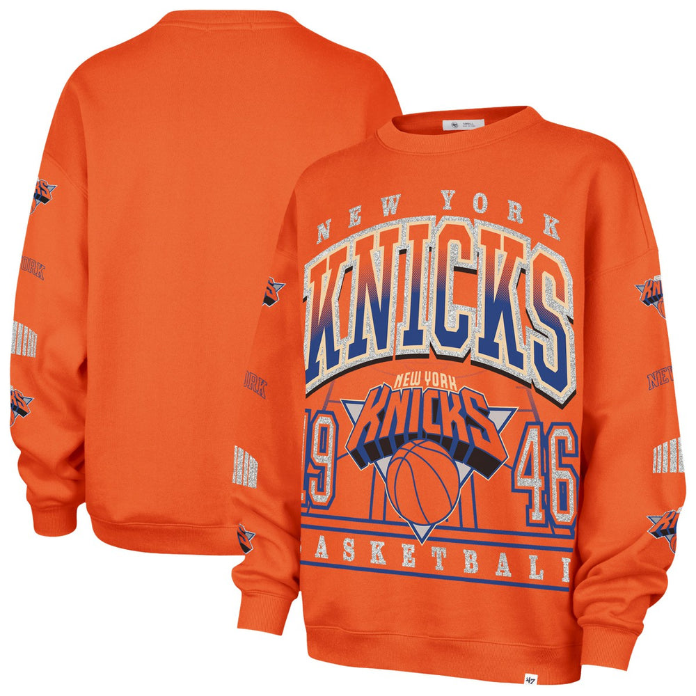 New York Knicks '47 Women's 2025/26 City Edition Go Big Oversized Sweatshirt - Orange on sale