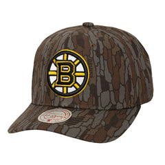 Boston Bruins Mitchell & Ness Hidden Camo Pro Crown Adjustable Hat - Camo Hats
