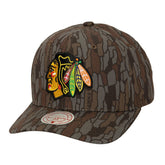 Chicago Blackhawks Mitchell & Ness Hidden Camo Pro Crown Adjustable Hat - Camo Hats