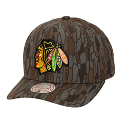 Chicago Blackhawks Mitchell & Ness Hidden Camo Pro Crown Adjustable Hat - Camo Hats