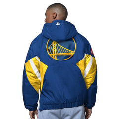 Golden State Warriors Starter The Line Up Oxford Crinkle Half-Zip Hooded Jacket sale - Royal shop