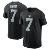 Geno Smith Las Vegas Raiders Name & Number T-Shirt - Black for sale