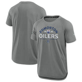 Edmonton Oilers Fanatics 2025 Stanley Cup Playoffs Authentic Pro Rink Performance T-Shirt - Heather Gray T-shirts