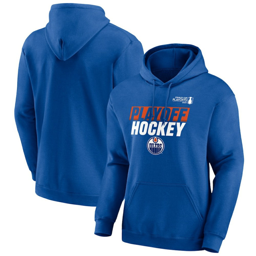 Edmonton Oilers Fanatics 2025 Stanley Cup Playoffs Breakout Fleece Pullover Hoodie - Royal Hoodies