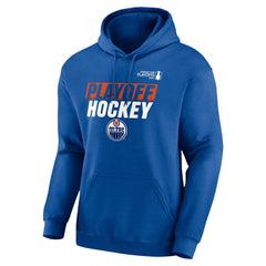 Edmonton Oilers Fanatics 2025 Stanley Cup Playoffs Breakout Fleece Pullover Hoodie - Royal Hoodies