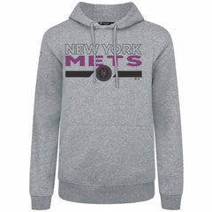 New York Mets Levelwear City Connect Podium No Hitter Pullover Hoodie Gray