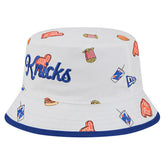 New York Knicks Team Cheer Reversible Bucket Hat - White shop