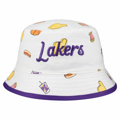 Los Angeles Lakers Team Cheer Reversible Bucket Hat - White discount
