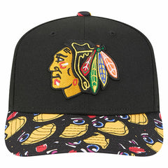 Chicago Blackhawks New Era Mascot Visor 9SEVENTY Adjustable Hat - Black Hats