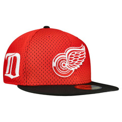Detroit Red Wings New Era Mesh Crown Two-Tone 59FIFTY Fitted Hat - Red/Black Hats
