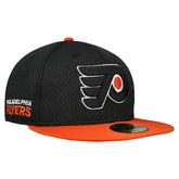 Philadelphia Flyers New Era Mesh Crown Two-Tone 59FIFTY Fitted Hat - Black/Orange Hats