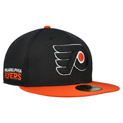 Philadelphia Flyers New Era Mesh Crown Two-Tone 59FIFTY Fitted Hat - Black/Orange Hats