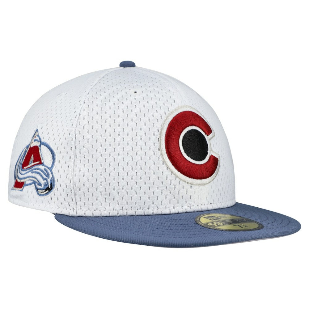 Colorado Avalanche New Era Mesh Crown Two-Tone 59FIFTY Fitted Hat - White/Navy Hats