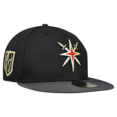 Vegas Golden Knights New Era Mesh Crown Two-Tone 59FIFTY Fitted Hat - Black/Gray Hats