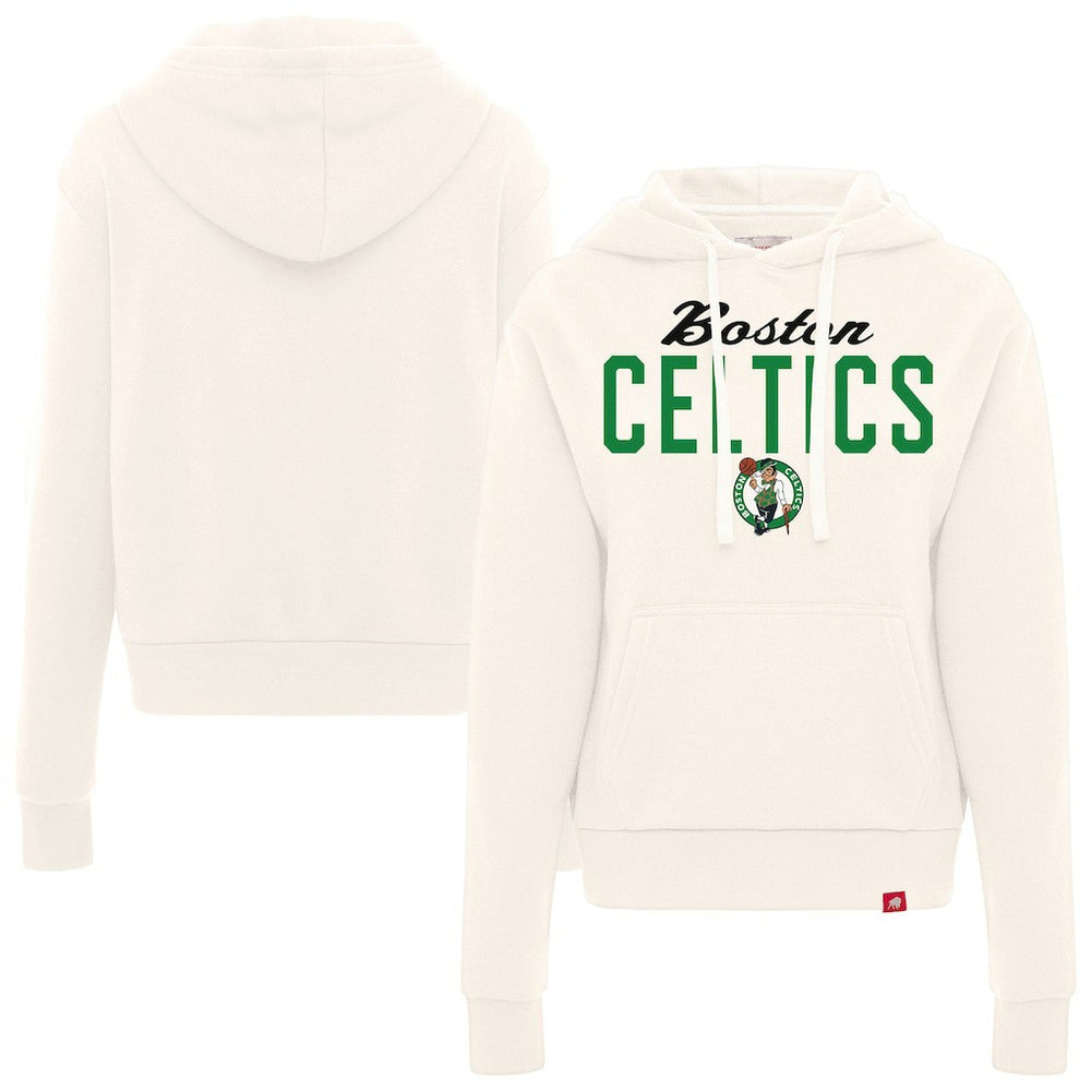 Boston Celtics Sportiqe Women's Ava Boxy Tri-Blend Pullover Hoodie - Cream sale
