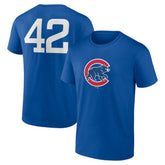 Chicago Cubs Jackie Robinson Day Name & Number T-Shirt Royal