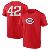 Cincinnati Reds Jackie Robinson Day Name & Number T-Shirt Red