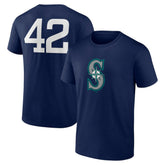 Seattle Mariners Jackie Robinson Day Name & Number T-Shirt Navy