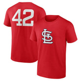 St. Louis Cardinals Jackie Robinson Day Name & Number T-Shirt Red