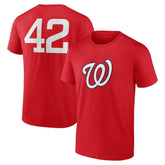 Washington Nationals Jackie Robinson Day Name & Number T-Shirt Red