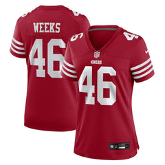 Jon Weeks San Francisco 49ers Women's Team Game Jersey - Scarlet outlet