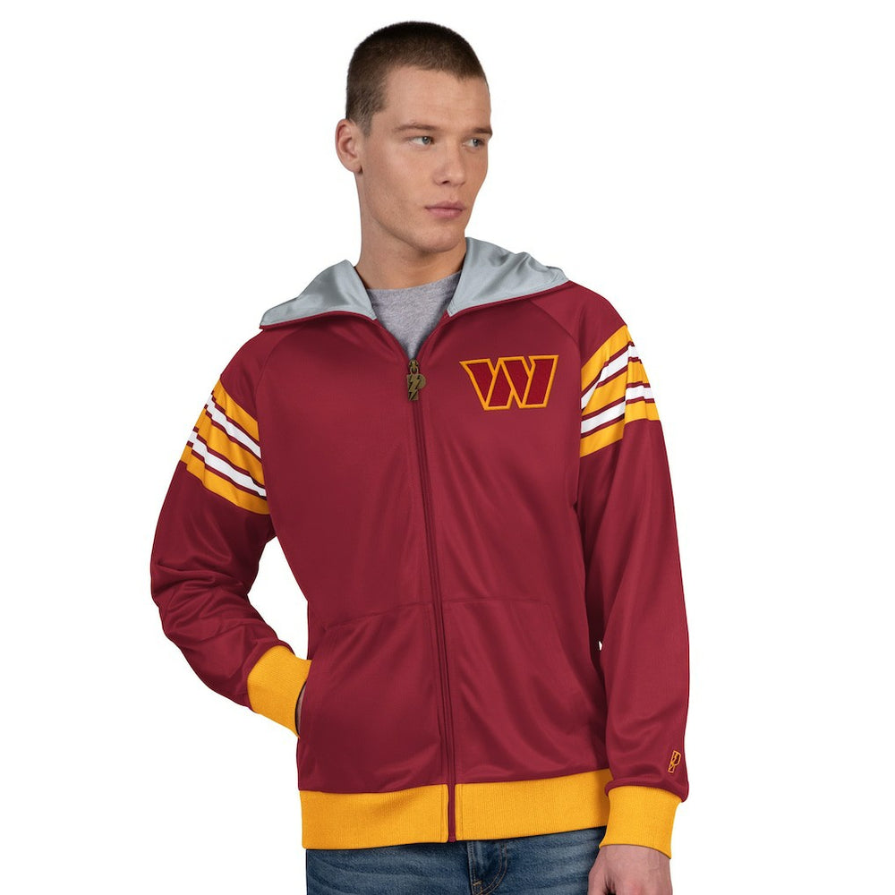 Washington Commanders Pro Player Helmet Full-Zip Hooded Track Jacket - Burgundy/Gold cheap