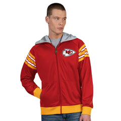Kansas City Chiefs Pro Player Helmet Full-Zip Hooded Track Jacket - Red/Gold on sale