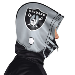 Las Vegas Raiders Pro Player Helmet Full-Zip Hooded Track Jacket - Black/Silver cheap