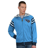 Tennessee Titans Pro Player Helmet Full-Zip Hooded Track Jacket - Light Blue/Navy for sale