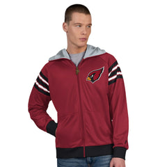 Arizona Cardinals Pro Player Helmet Full-Zip Hooded Track Jacket - Cardinal/White cheap