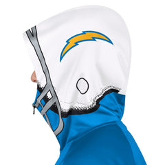 Los Angeles Chargers Pro Player Helmet Full-Zip Hooded Track Jacket - Powder Blue/White on sale