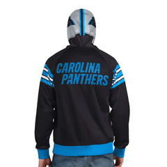 Carolina Panthers Pro Player Helmet Full-Zip Hooded Track Jacket - Black/Silver cheap