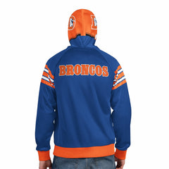 Denver Broncos Pro Player Retro Helmet Full-Zip Hooded Track Jacket - Royal/Orange for sale