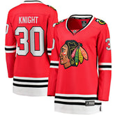 Spencer Knight Chicago Blackhawks Fanatics Women's Home Breakaway Player Jersey - Red Jerseys