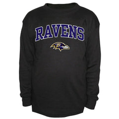 Baltimore Ravens Big & Tall Thermal Long Sleeve Crew Neck T-Shirt - Black on sale