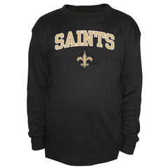 New Orleans Saints Big & Tall Thermal Long Sleeve Crew Neck T-Shirt - Black discount
