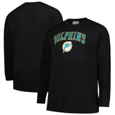 Miami Dolphins Big & Tall Throwback Thermal Long Sleeve T-Shirt - Black outlet