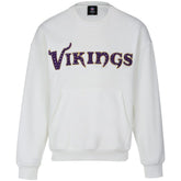 Minnesota Vikings Cuce Women's Chenille Jeweled Sweatshirt - White cheap