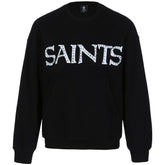 New Orleans Saints Cuce Women's Chenille Jeweled Sweatshirt - Black sale