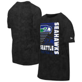 Seattle Seahawks New Era Retro Logo Enzyme Washed Oversized T-Shirt - Black cheap