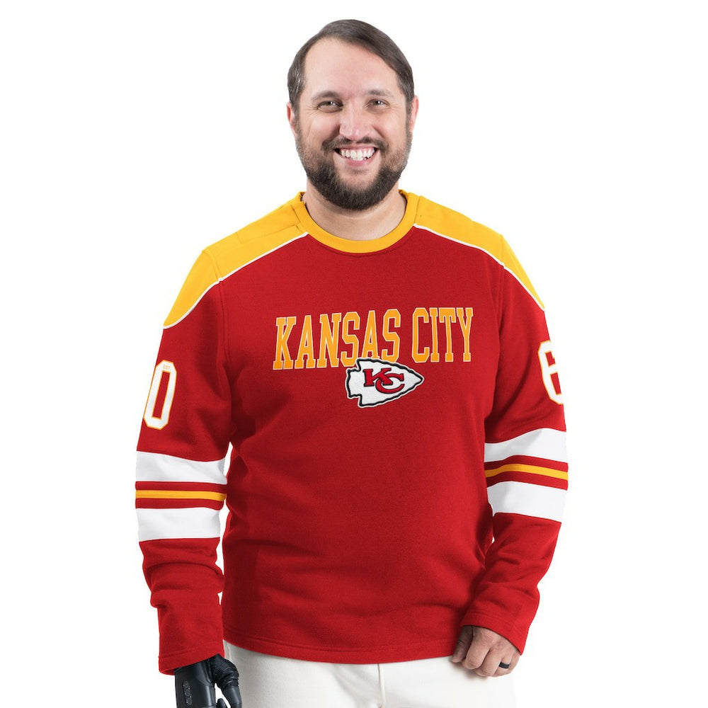 Kansas City Chiefs G-III Sports by Carl Banks Adaptive Lord Stanley Crewneck Sweatshirt - Red cheap