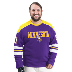 Minnesota Vikings G-III Sports by Carl Banks Adaptive Lord Stanley Crewneck Sweatshirt - Purple on sale