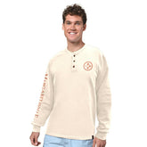 Pittsburgh Steelers Margaritaville Five O'Clock Henley Long Sleeve T-Shirt - Cream outlet