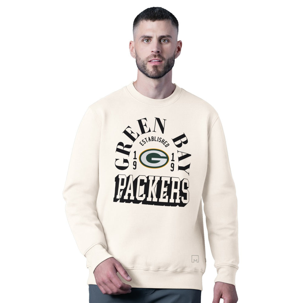 Green Bay Packers MSX by Michael Strahan Whiteout Tri-Blend Sweatshirt - White discount
