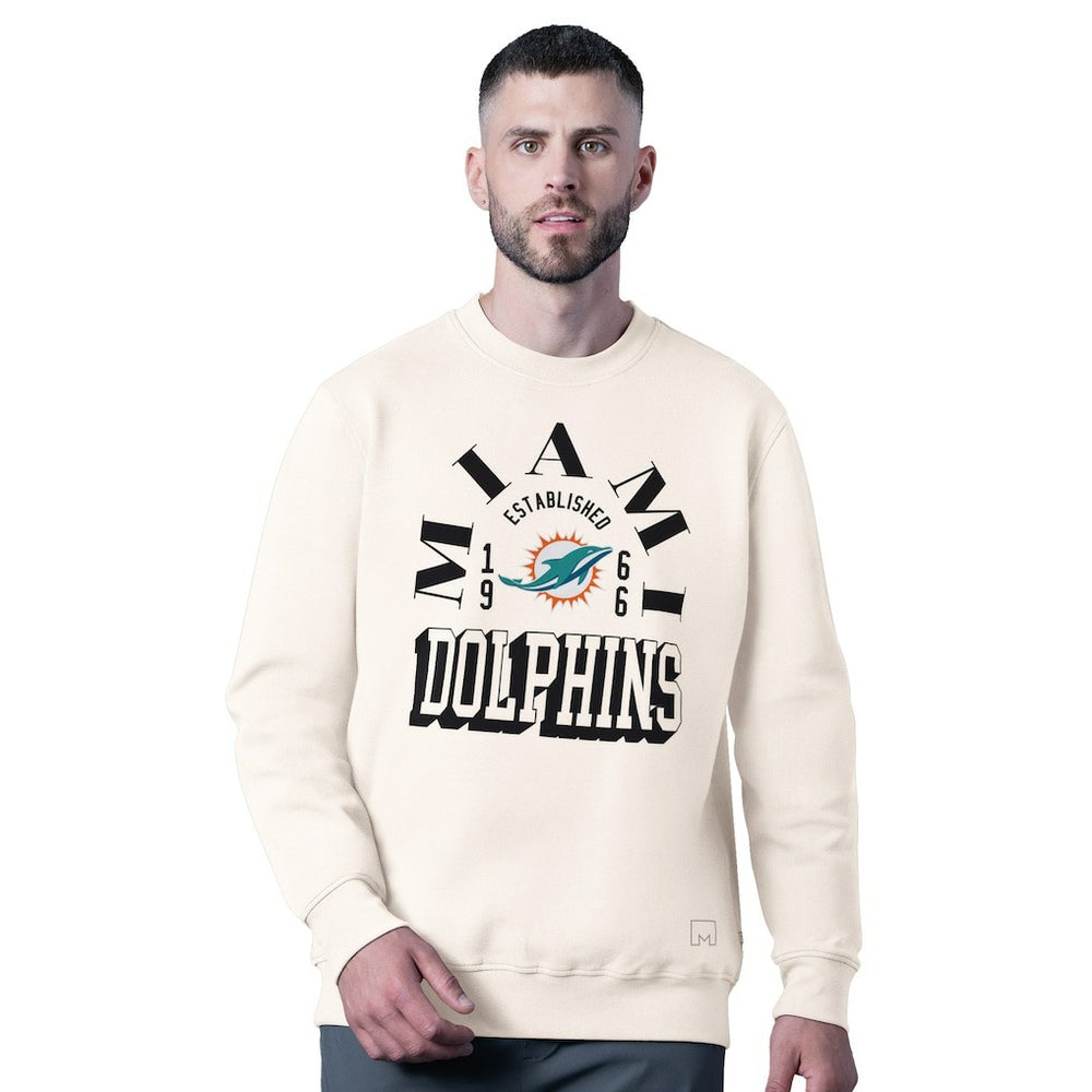 Miami Dolphins MSX by Michael Strahan Whiteout Tri-Blend Sweatshirt - White on sale